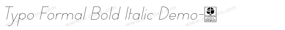 Typo Formal Bold Italic Demo字体转换